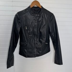 NEW Evereve Lennox Racer Moto Black XS